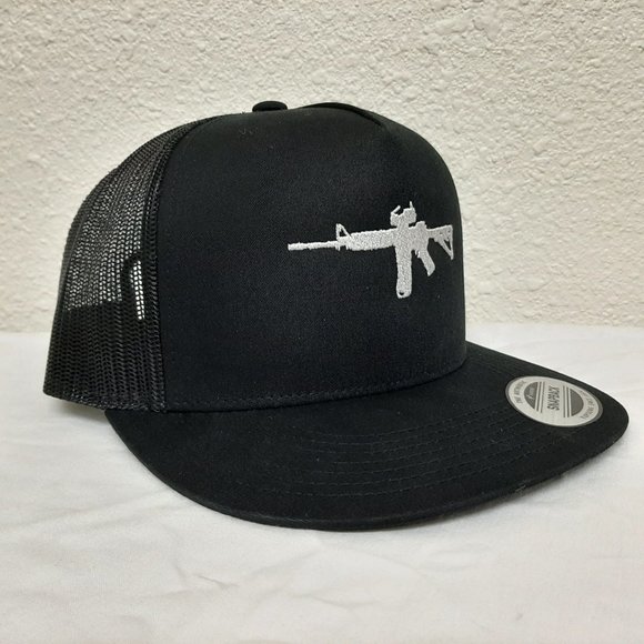 M4 Carbine Rifle Flat Bill Trucker Snapback - Picture 3 of 5